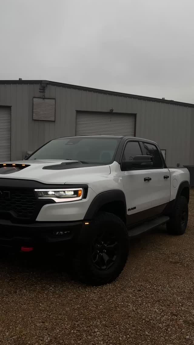 The Dodge Ram RHO is officially suited up. 🖤🤍 Tuxedo wrap completed ...