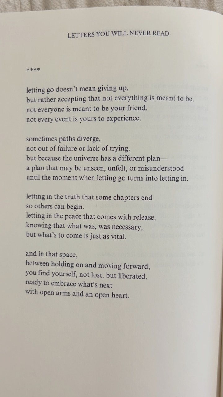 A poem about a lesson of releasing what’s not meant for you 🤍 from a ...