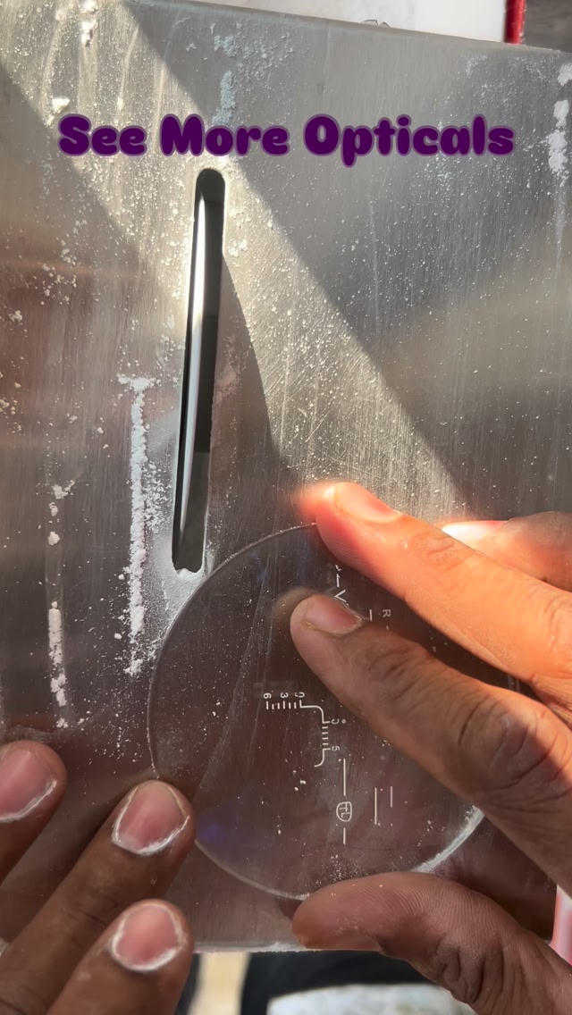 Experience precision lens crafting: manual cutting & grinding 🙌 ...