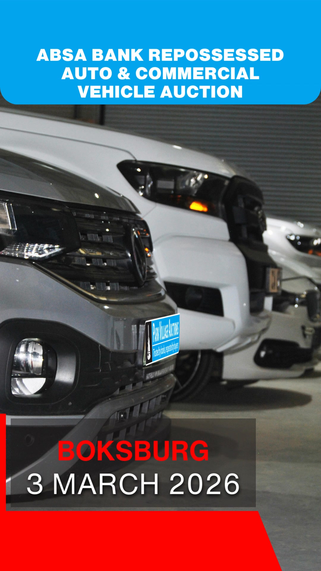🚨 ABSA Passenger & Commercial Vehicle Webcast Auction – Boksburg 🚨 Don ...