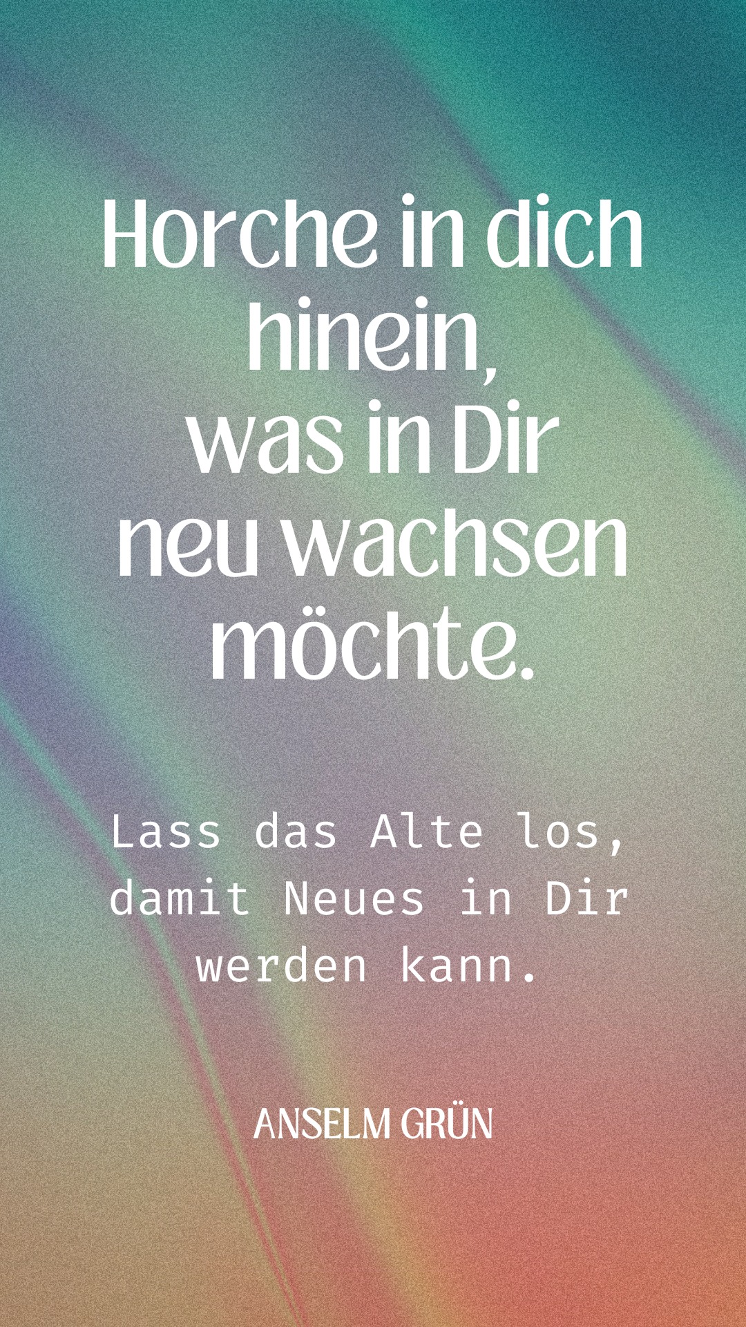 Manchmal ruft das Leben uns leise dazu auf, Altes loszulassen – damit ...