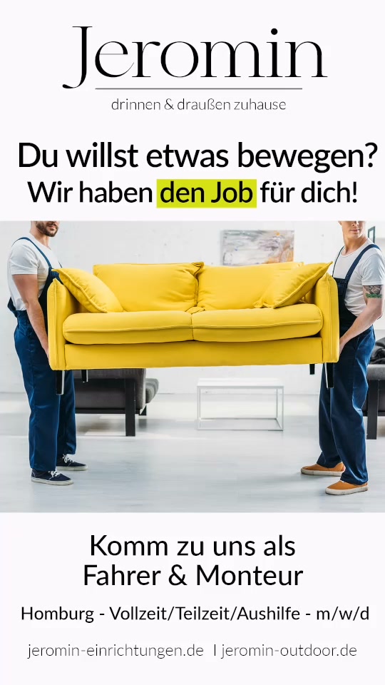 Du kannst anpacken? Wir haben den Job dazu. , Für unser Möbelhaus suchen wir Fahrer & Möbelmonteure (m/w/d) – in Vollzeit, Teilzeit oder auf Aushilfsbasis., Bei uns bist du nicht nur unterwegs: Du