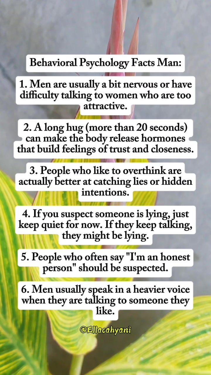Behavioral psychology facts men #MenFacts #InterestingMenFacts # ...