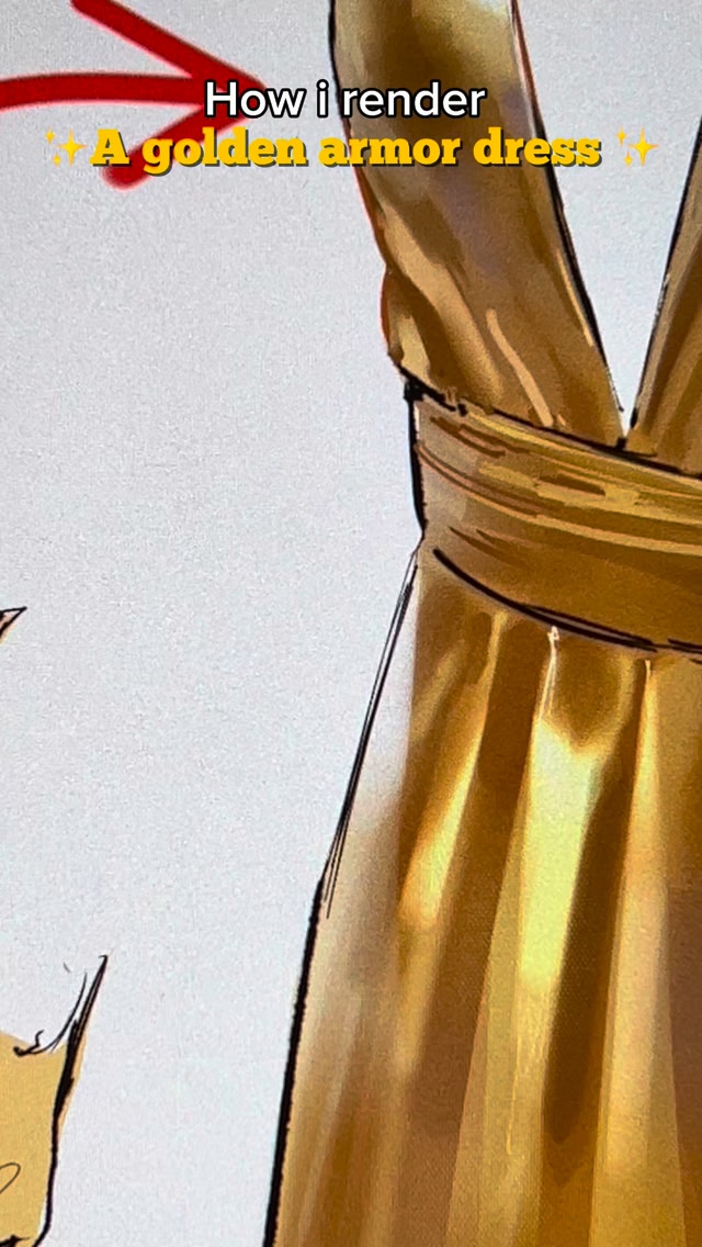 How i render A super golden armor dress 💀 #tuto #tutorial #tutoriel # ...
