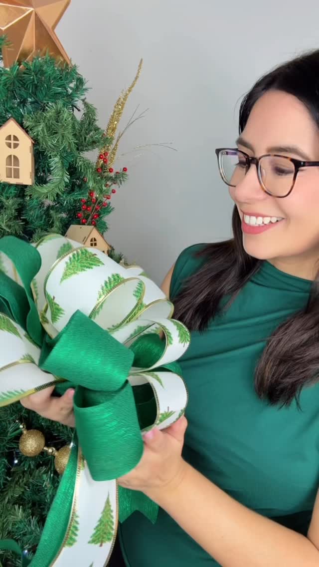 Como hacer moño de Navidad fácil #navidad #navideño #diciembre #arbol # ...