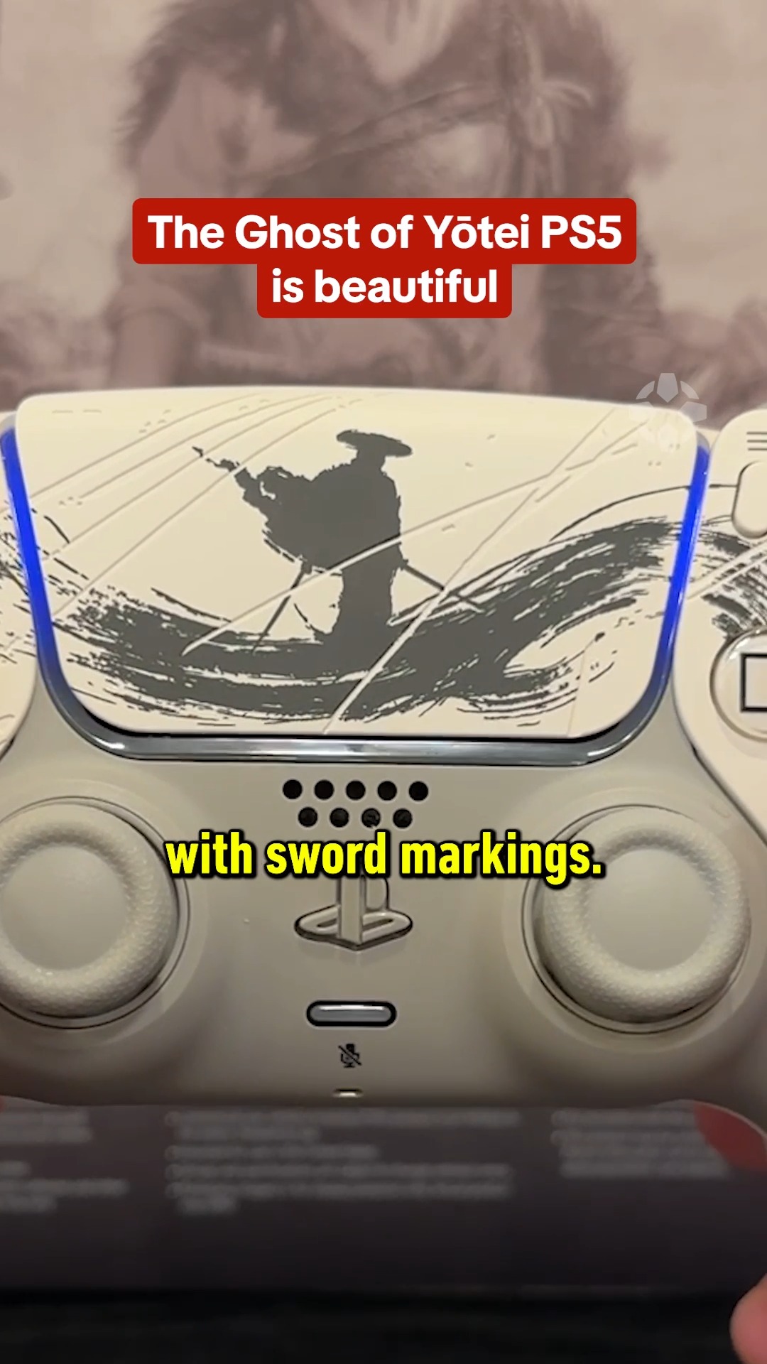 The Ghost of Yōtei PS5 controller has indented sword markings all over ...
