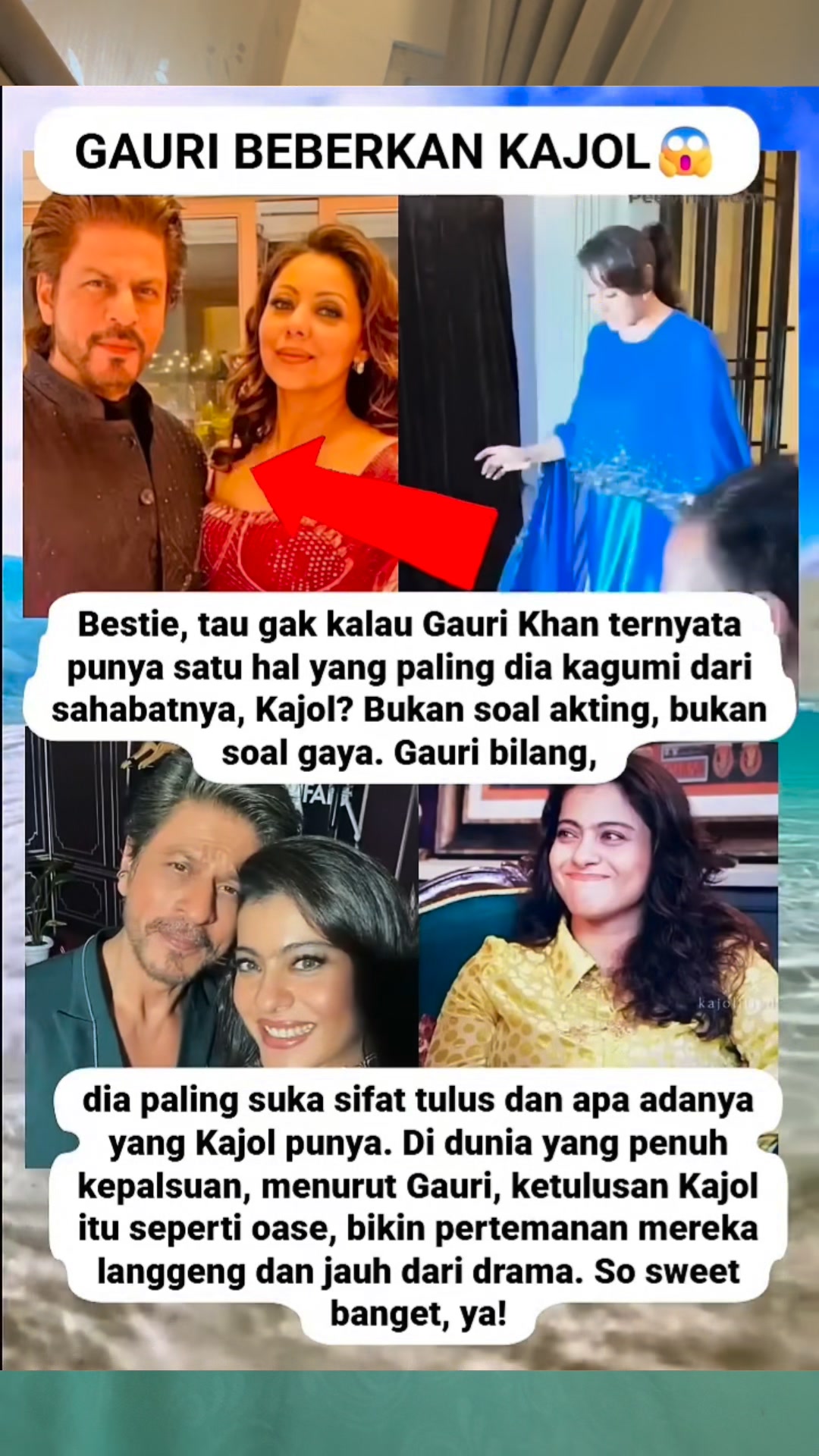 Kajol adalah salah satu sahabat deket Gauri Khan, selain deepika sama ...