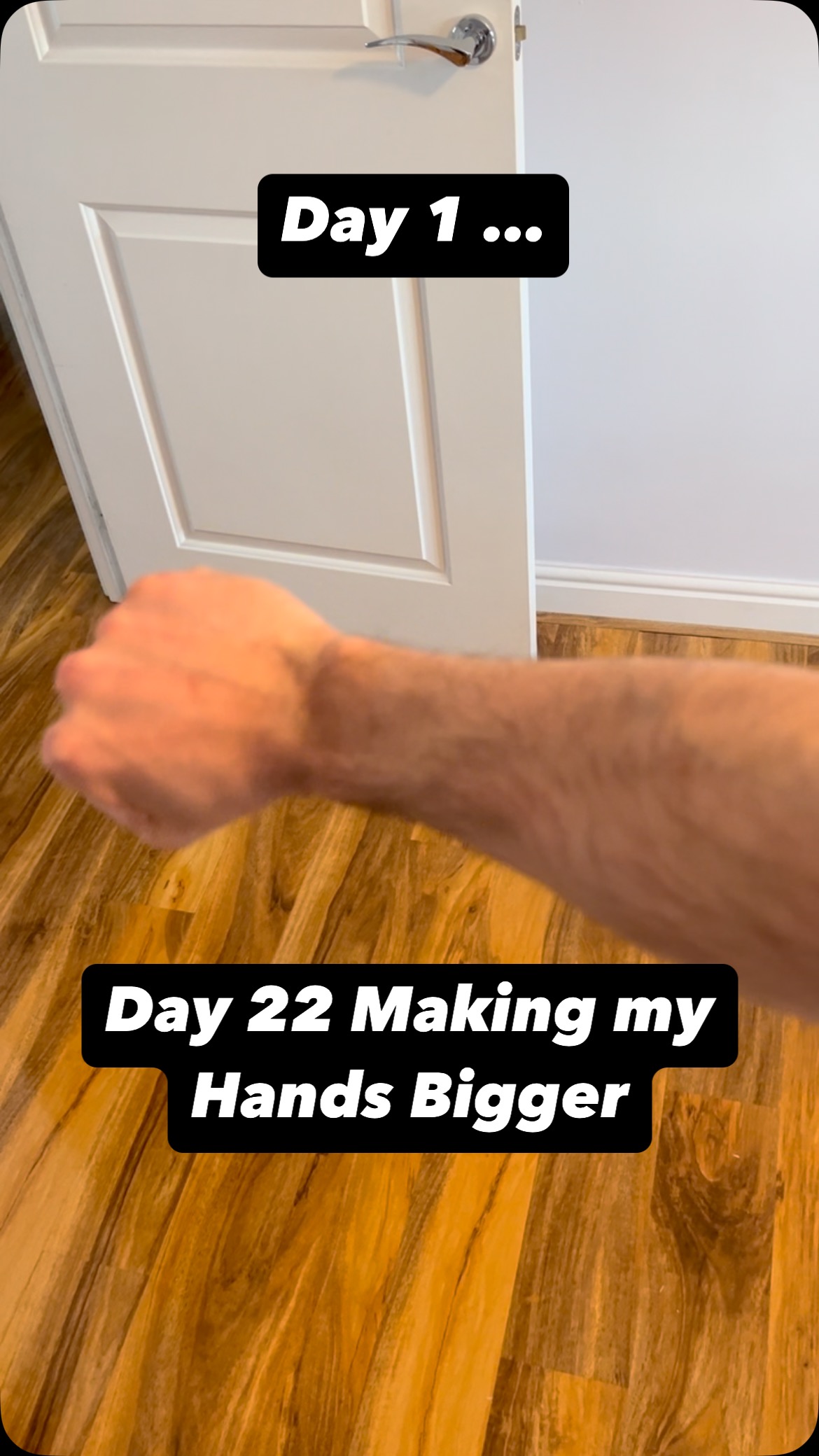 Day 22 making my hands and wrists thicker. Starting to get an idea of ...