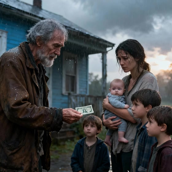 I gave a drenched old man shelter in my home. The next morning, he ...