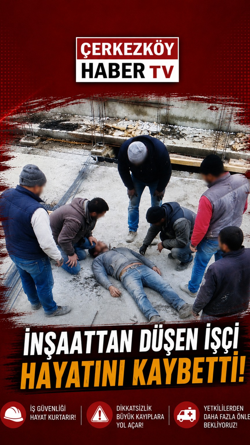 Çerkezköy'de yapımı devam eden bir inşaatta meydana gelen iş kazası öl