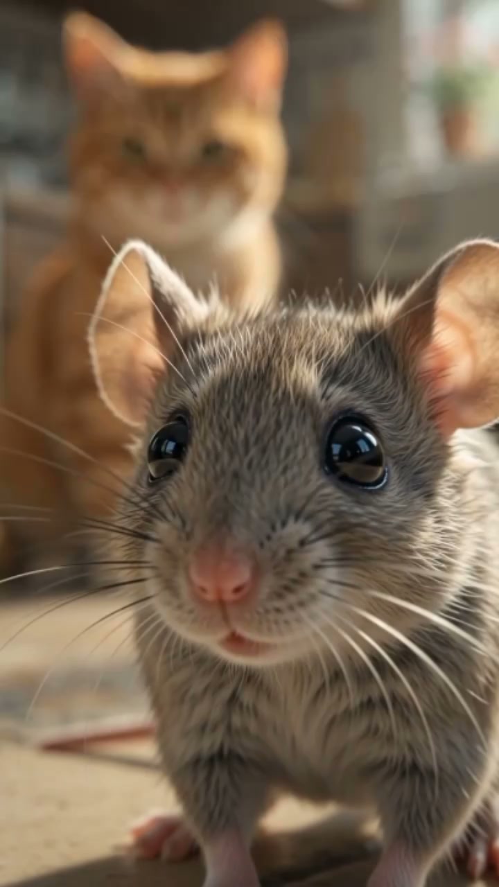 The kissing mouse, short but sweet | The Mouse family that live by