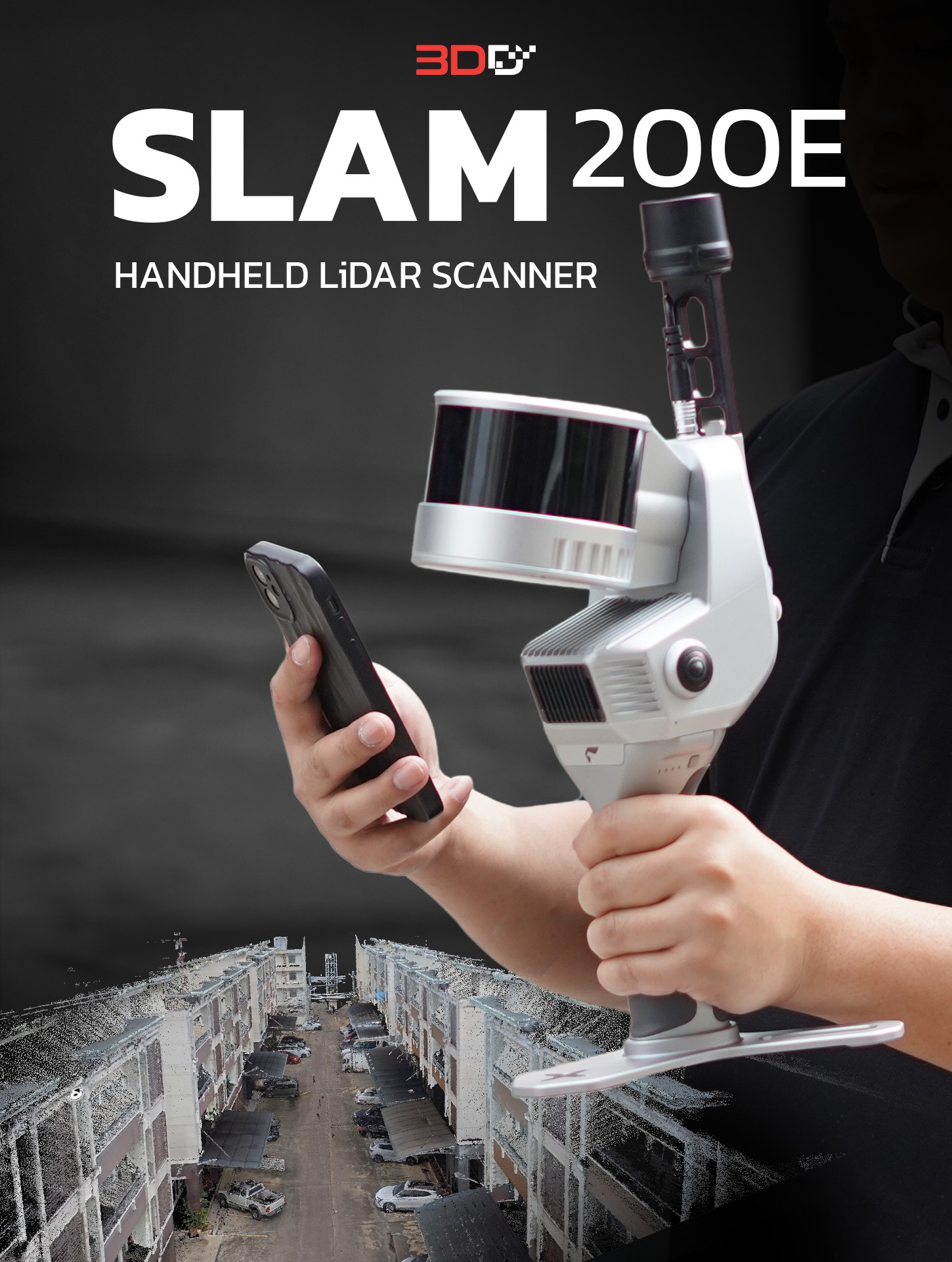 SLAM 200E Handheld Lidar Scanner เครื่องสแกนพื้นที่แบบถือเดินสแกน ...