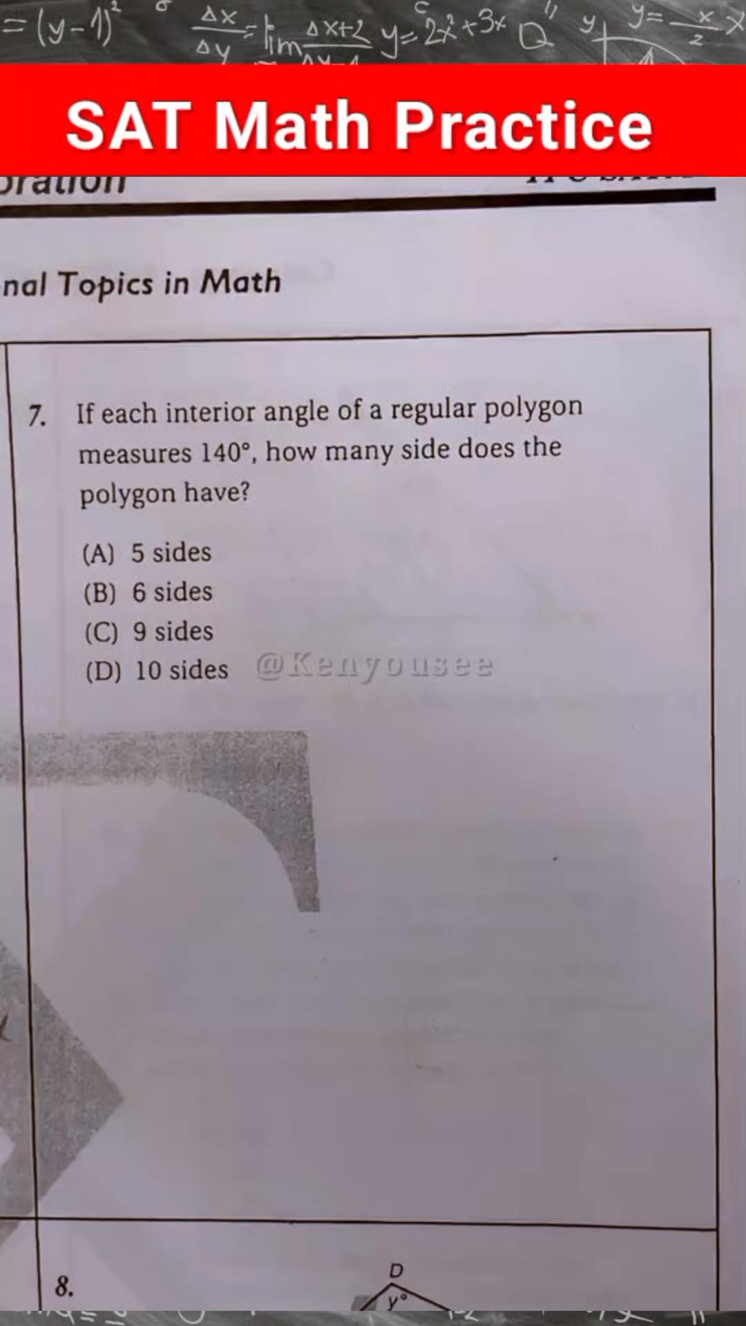 Polygon Angles Your SAT/ACT Math Tutor ‼️ Looking for Math problems and ...