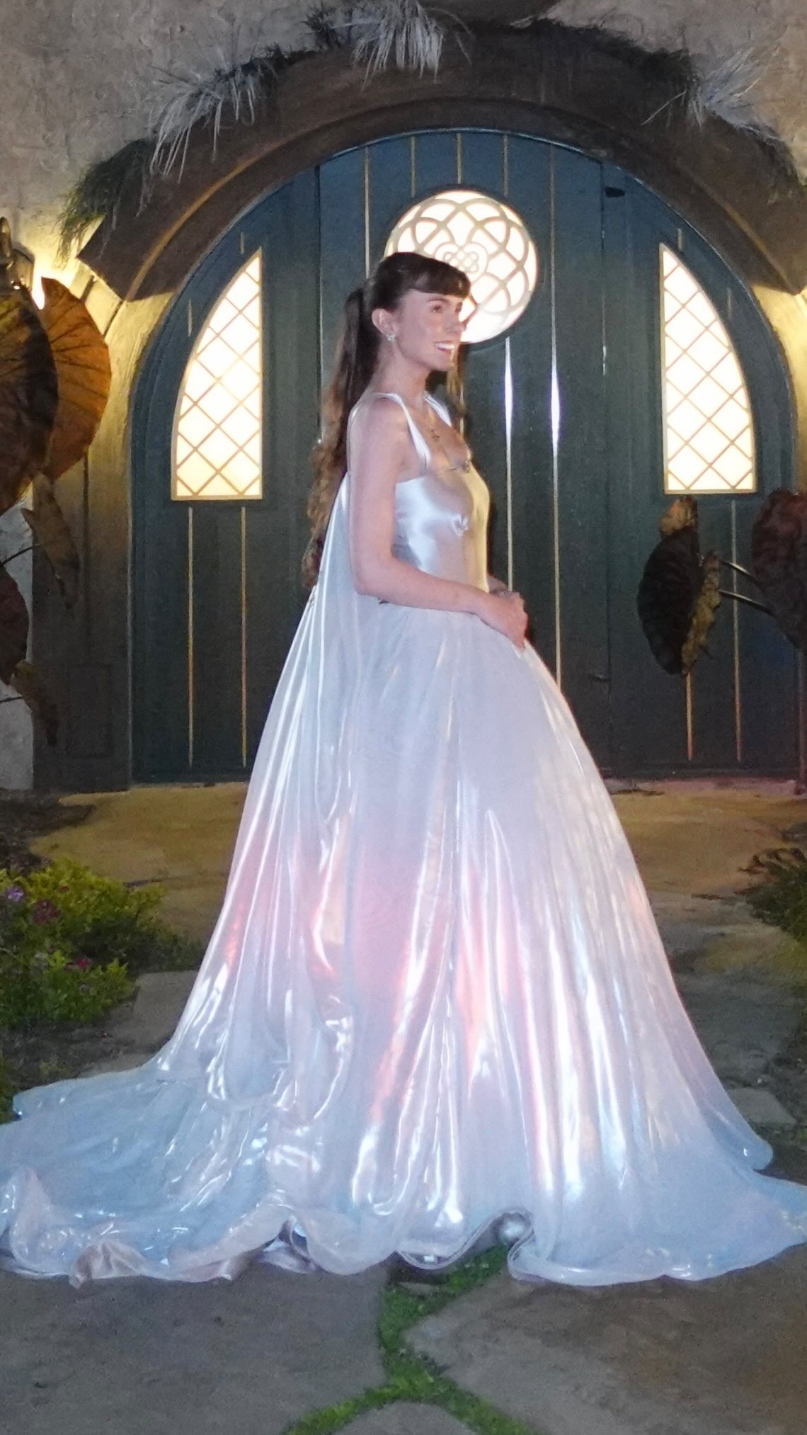 I love the way this chiffon looks with the flash at night- could not ...