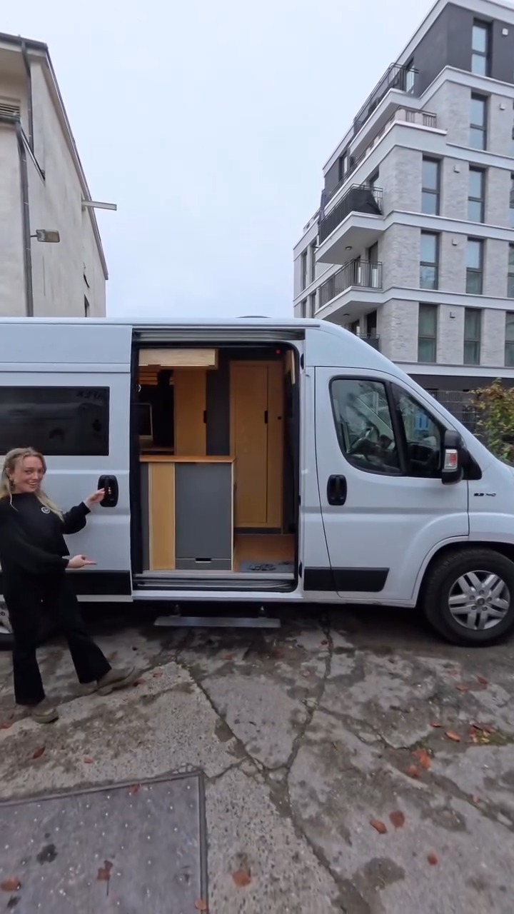 Not sure how functional this campervan closet with a hidden shower and ...