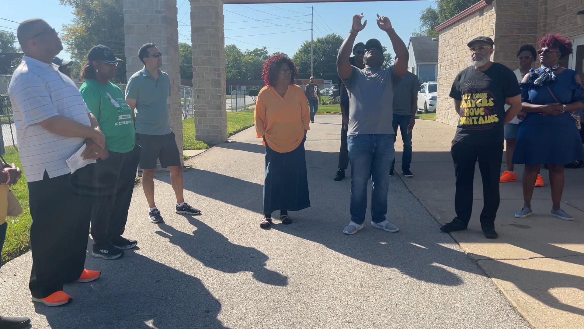 A prayer walk is underway now on the East Side of Des Moines, Iowa ...