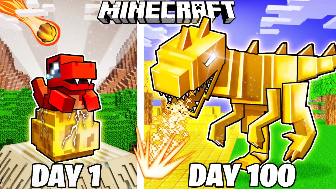 I Survived 100 Days as a GOLDEN RAPTOR in Minecraft! #new #gaming # ...