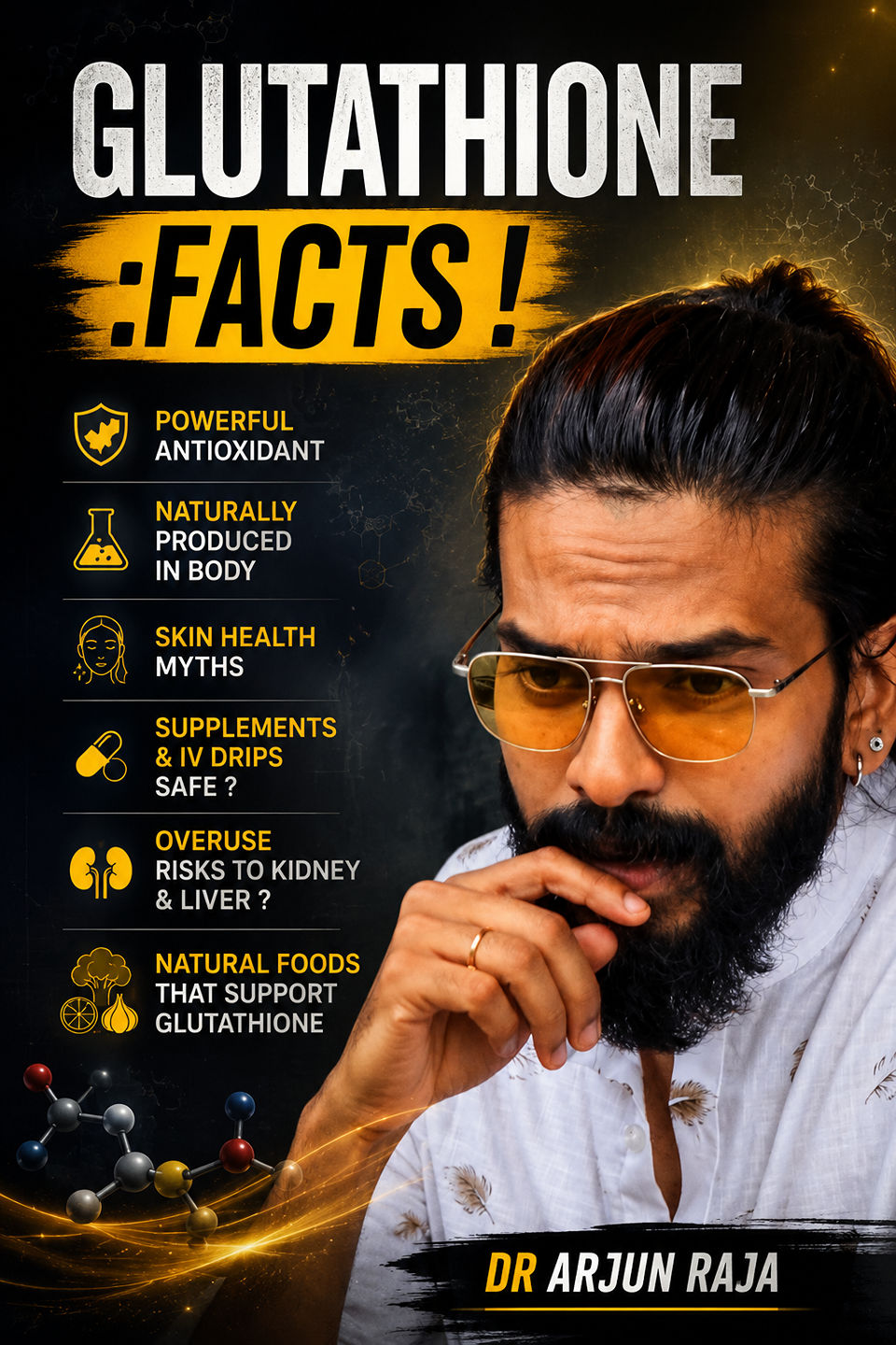 Facts about Glutathione | Dr Arjun Raja, #glutathione #skincare #health #lifestyle | Arjun Raja