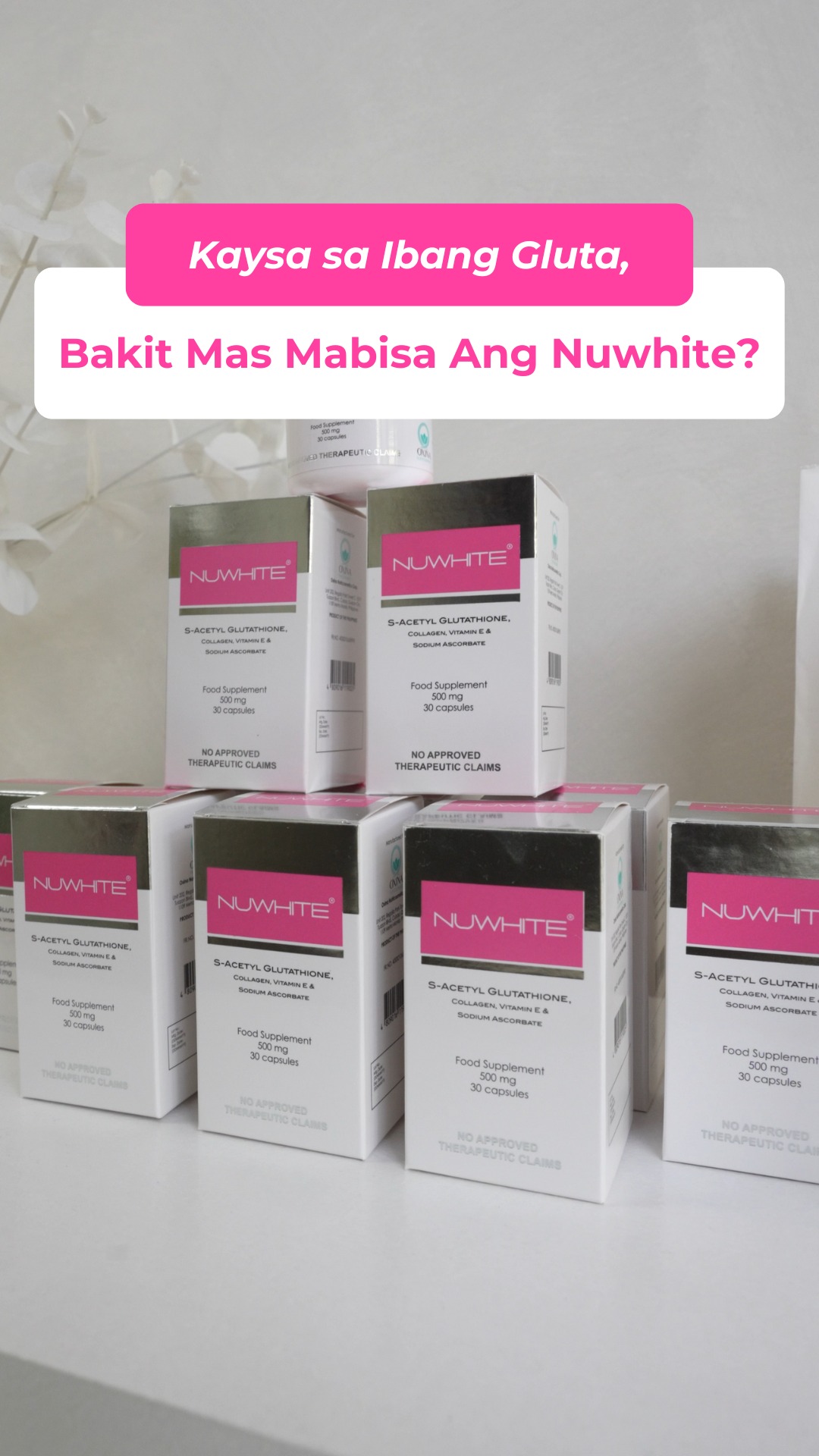 nuwhite glutathione pills Just one capsule a day of S-Acetyl is all you need for maximum absorption and glowing results! ✨💖 Sant Darfour Glutathione Face Immune Support Supplements Choose Your Bundle::8oz | 5 Pack