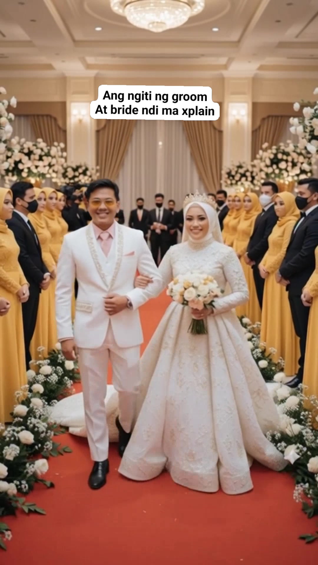 Mashaa Allaah walng mapaglagyan ng ngiti ng dalawang ito, dina ma ...
