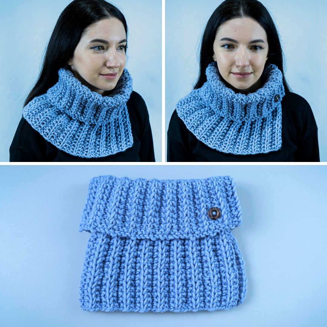 The simplest knitted snood/collar - great idea!