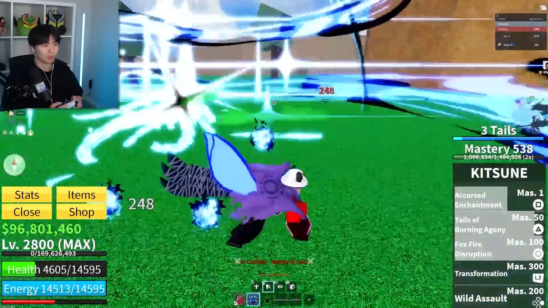 Mink v4 Tiger 2nd Form☠️insane Run. Blox Fruit Roblox