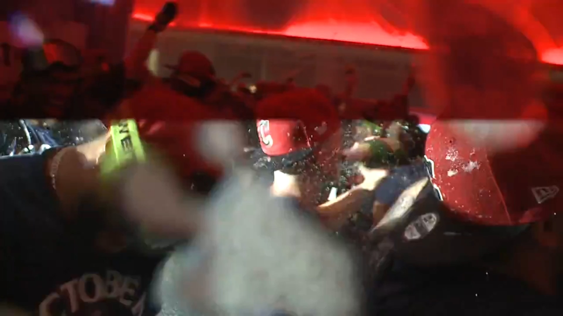The Guardians started their celebration right after the game on ...