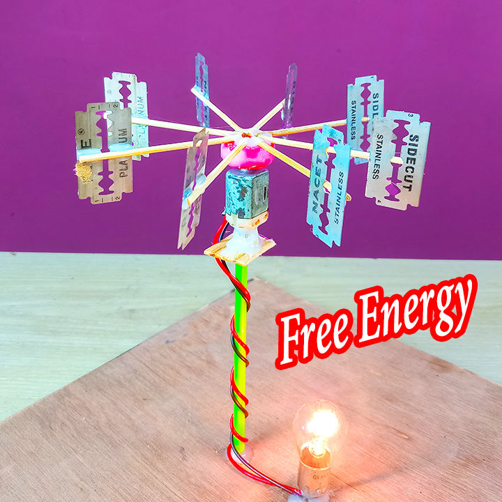 DIY Mini Wind Turbine Generator with Razor Blades | Rana Craft | Facebook