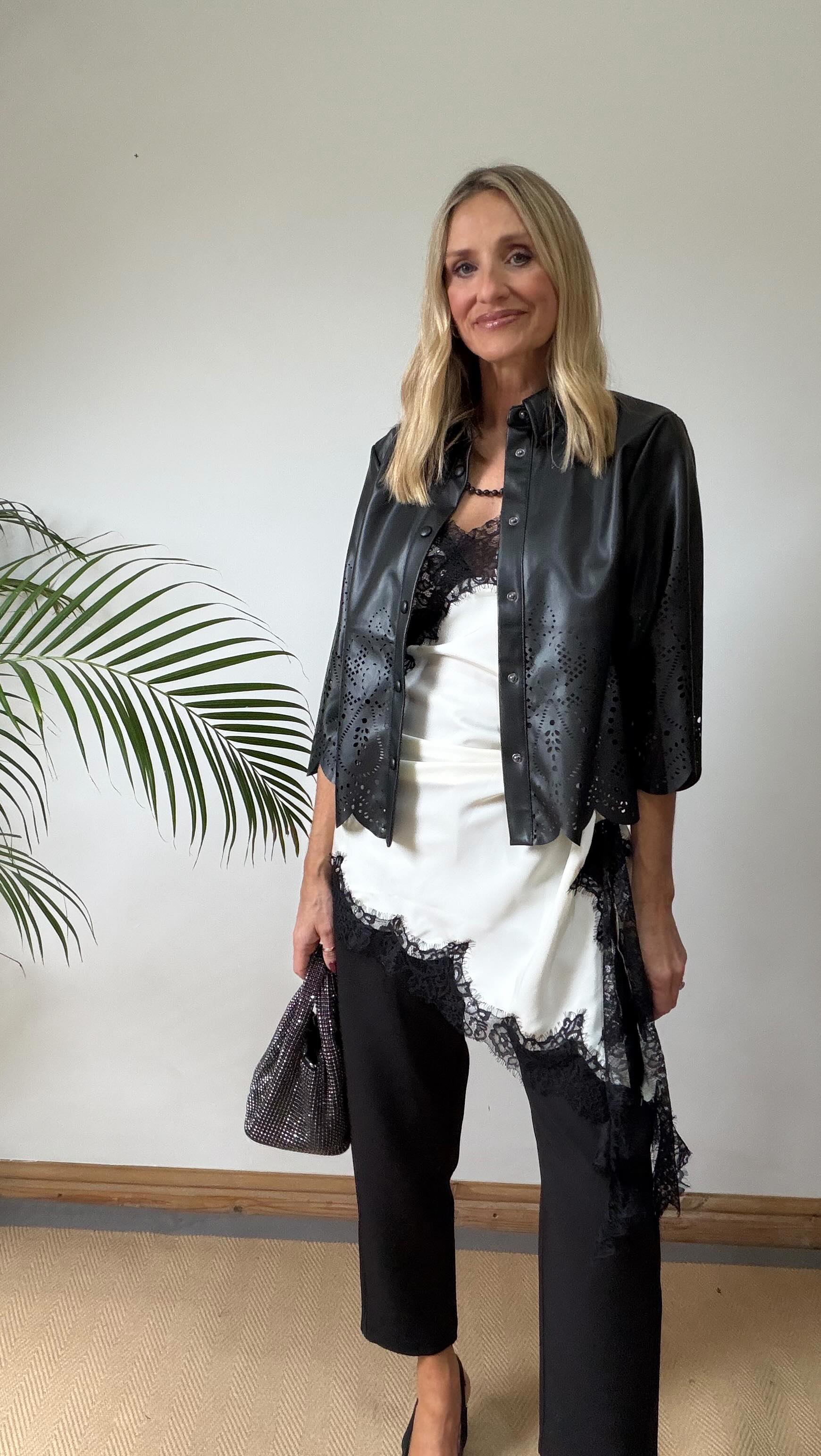 how to style asymmetrical dress Take one viral satin and lace asymmetric , add a hairband, a jacket and some black trousers or jeans and you've got a great outfit that you can wear for a youre bound to keep
