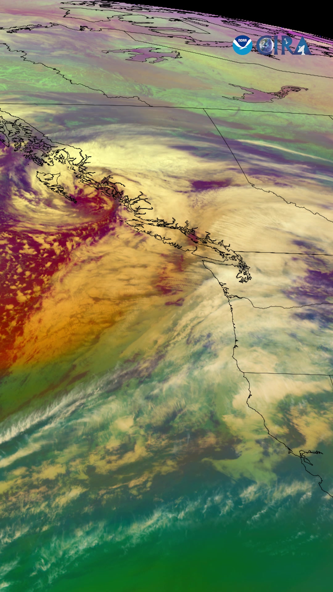 A fast-moving system whips across western North America, creating high ...