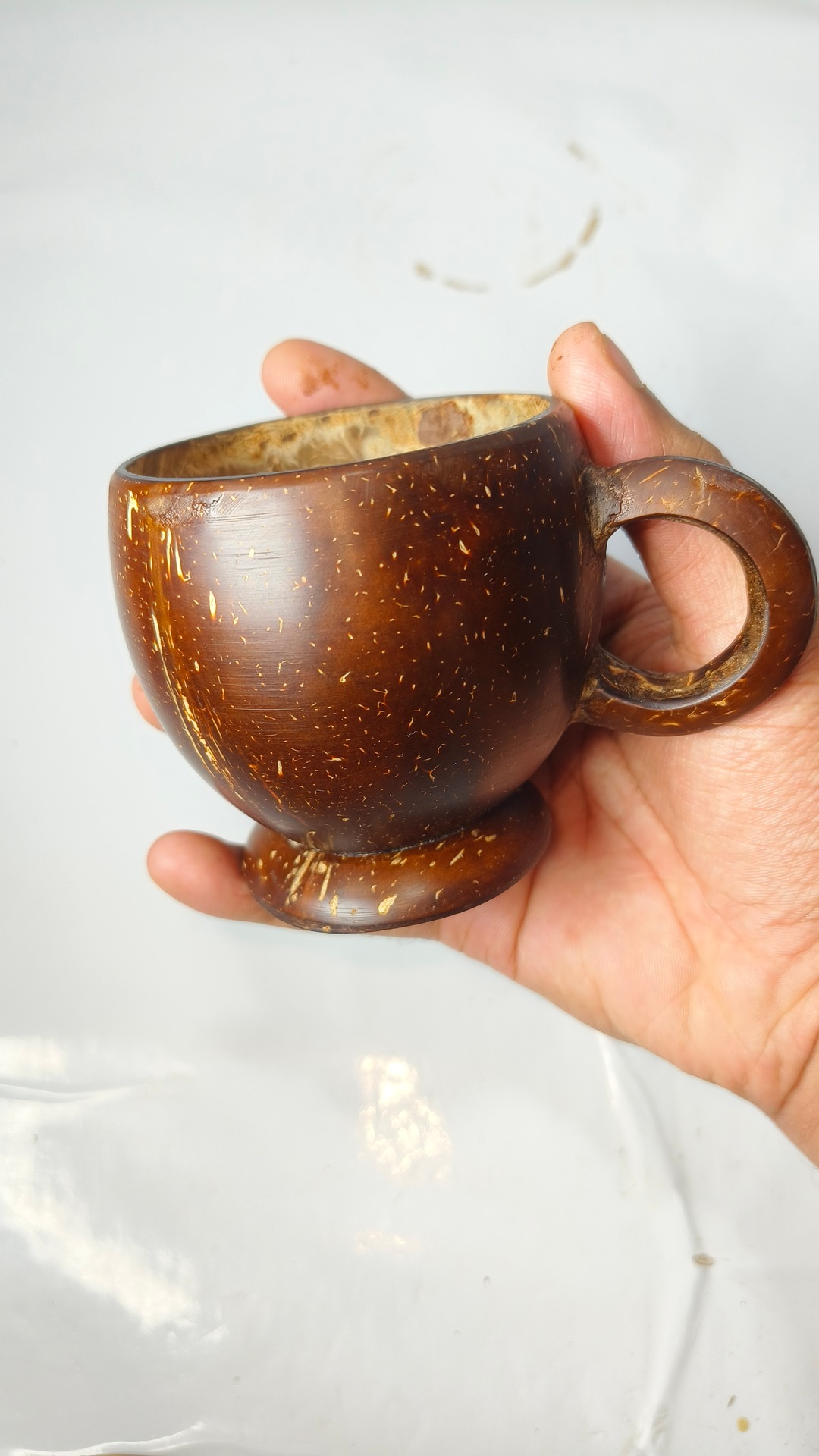 I Turned a Coconut Shell Into a Beautiful Tea Cup! 🥥☕ Don't