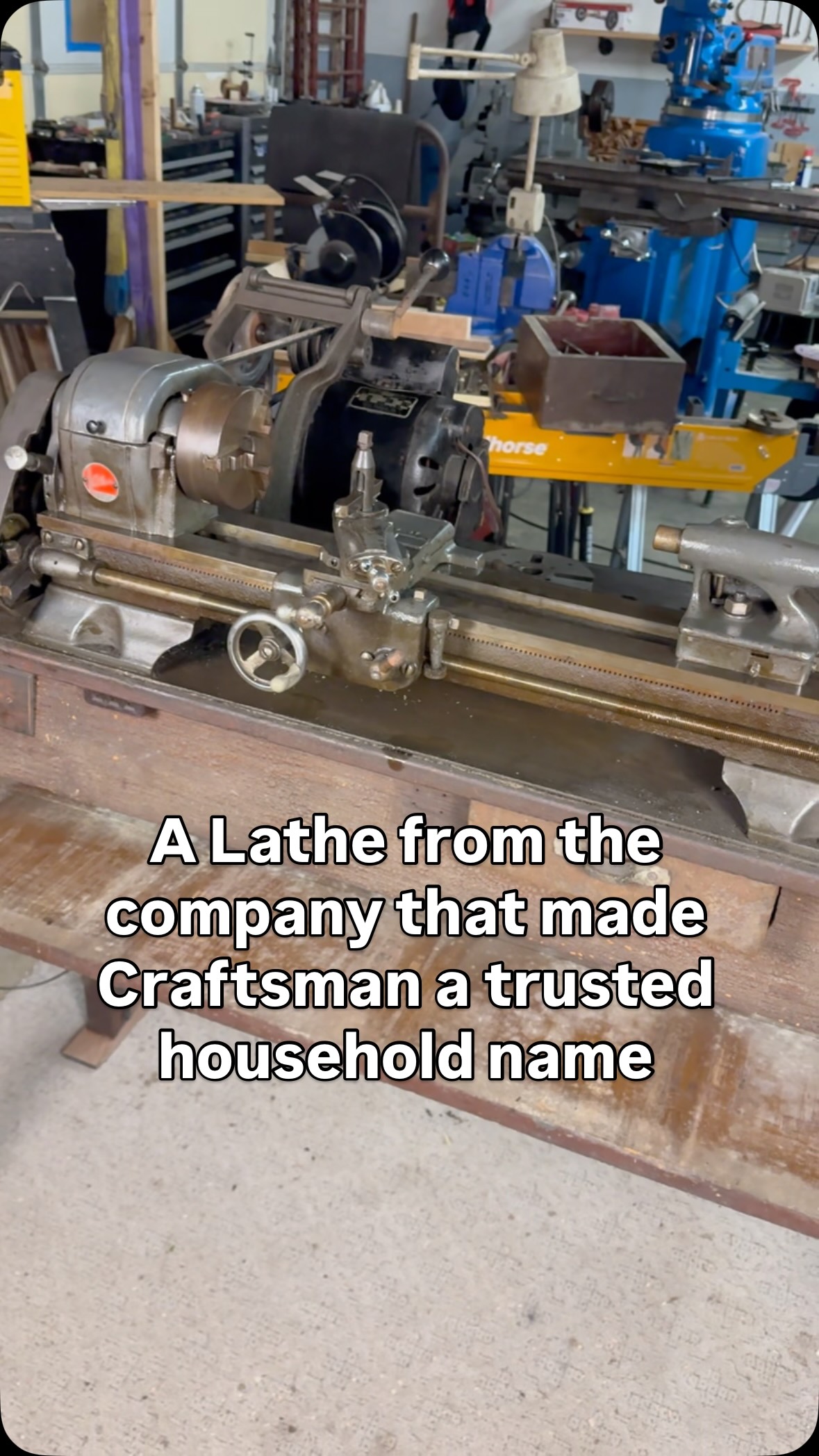 What is the vintage and model number of the Atlas lathe?