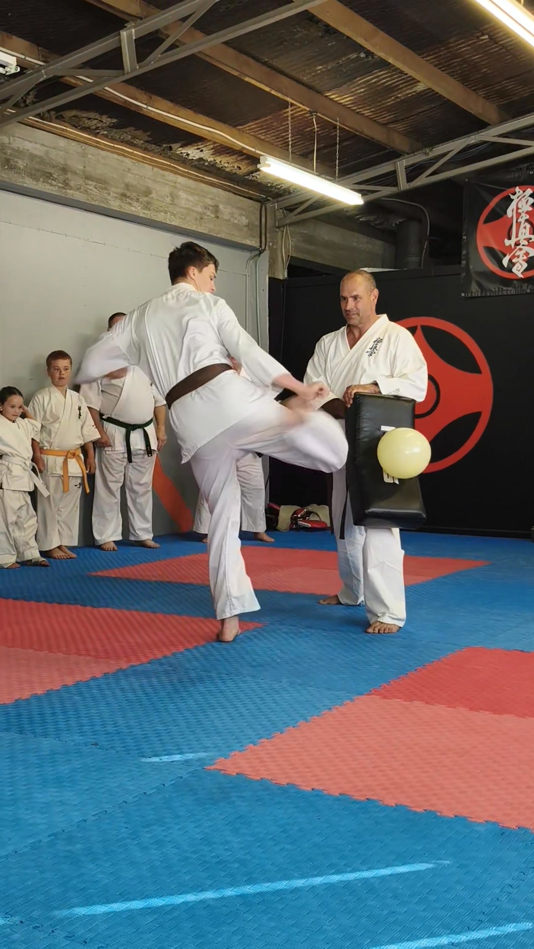 Tristan trying to kick.🤣🥷 | Levin Kyokushin Hard Knocks Karate | Facebook