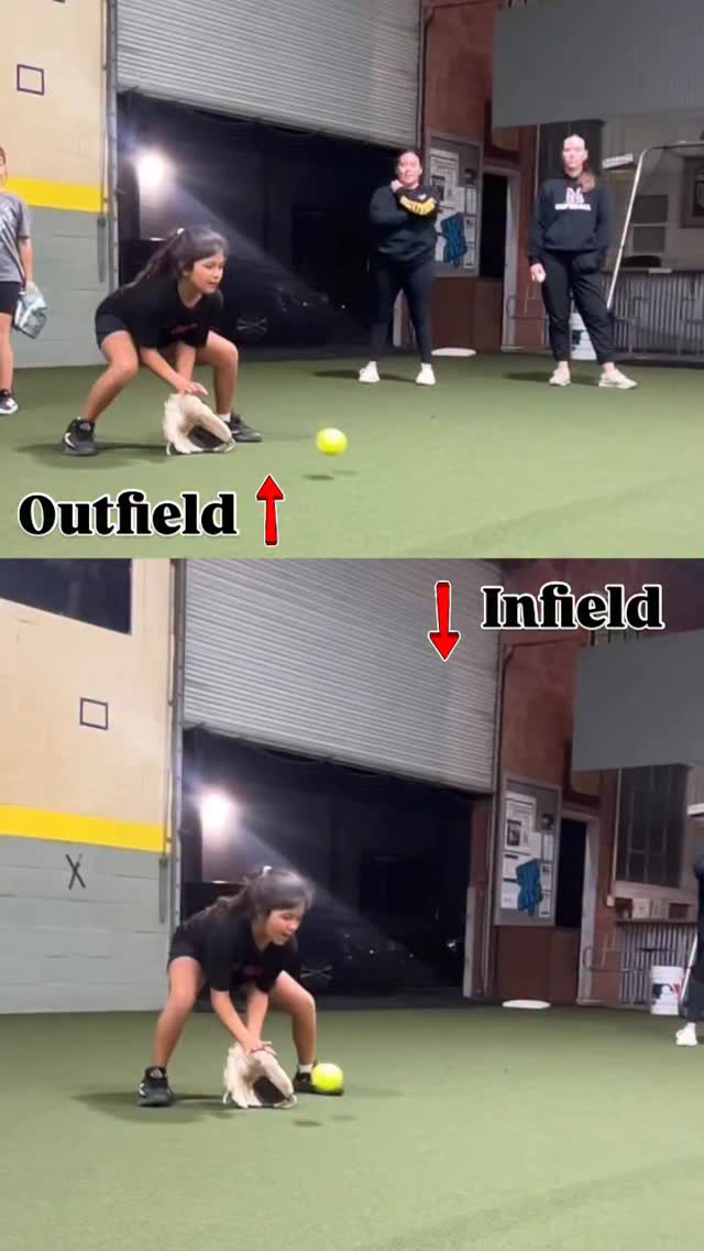 Difference in an infield throw and outfield throw