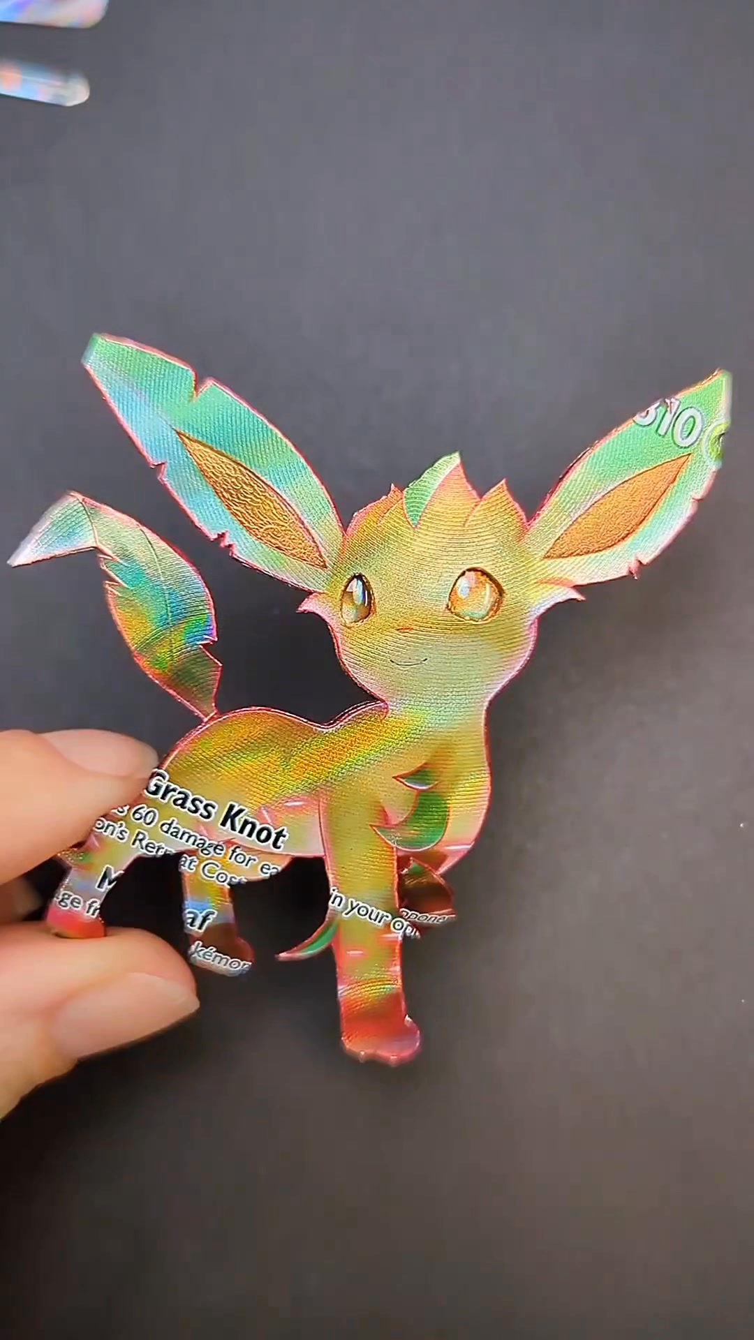 3d pokmon cards art Gyarados - Printed Pokemon Card Wall Hanger | Fan Leafeon VMax 3D Pokmon Card.