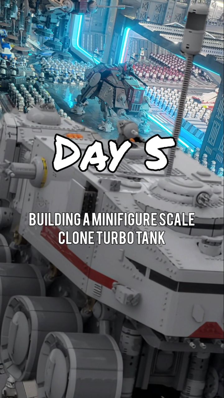 Day 5 of building a minifigure scale Clone Turbo Tank! Let me know in ...