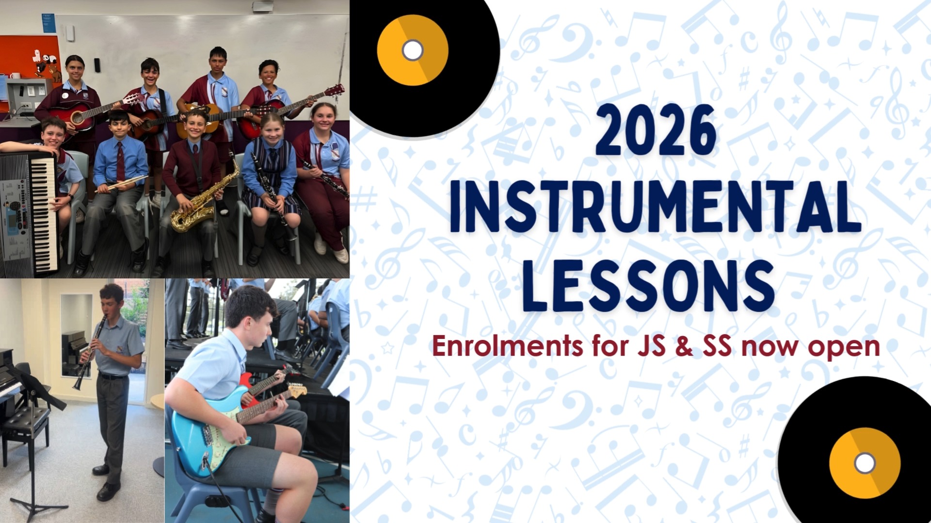 Instrumental Music Lessons for 2026 – Enrol Now! Secure your spot for ...