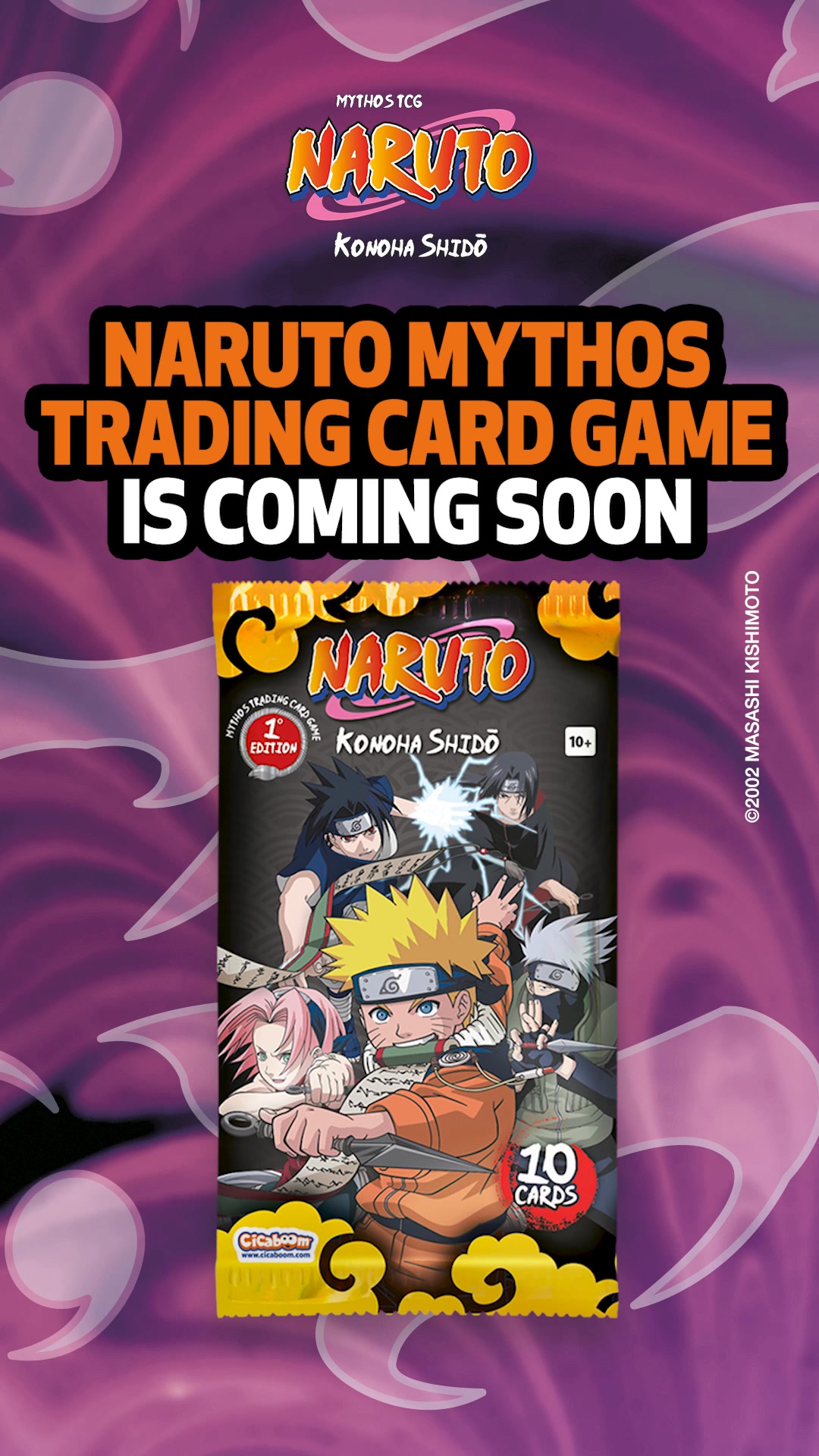 ✓ Officially licensed. March 13th: Naruto Mythos TCG launches in
