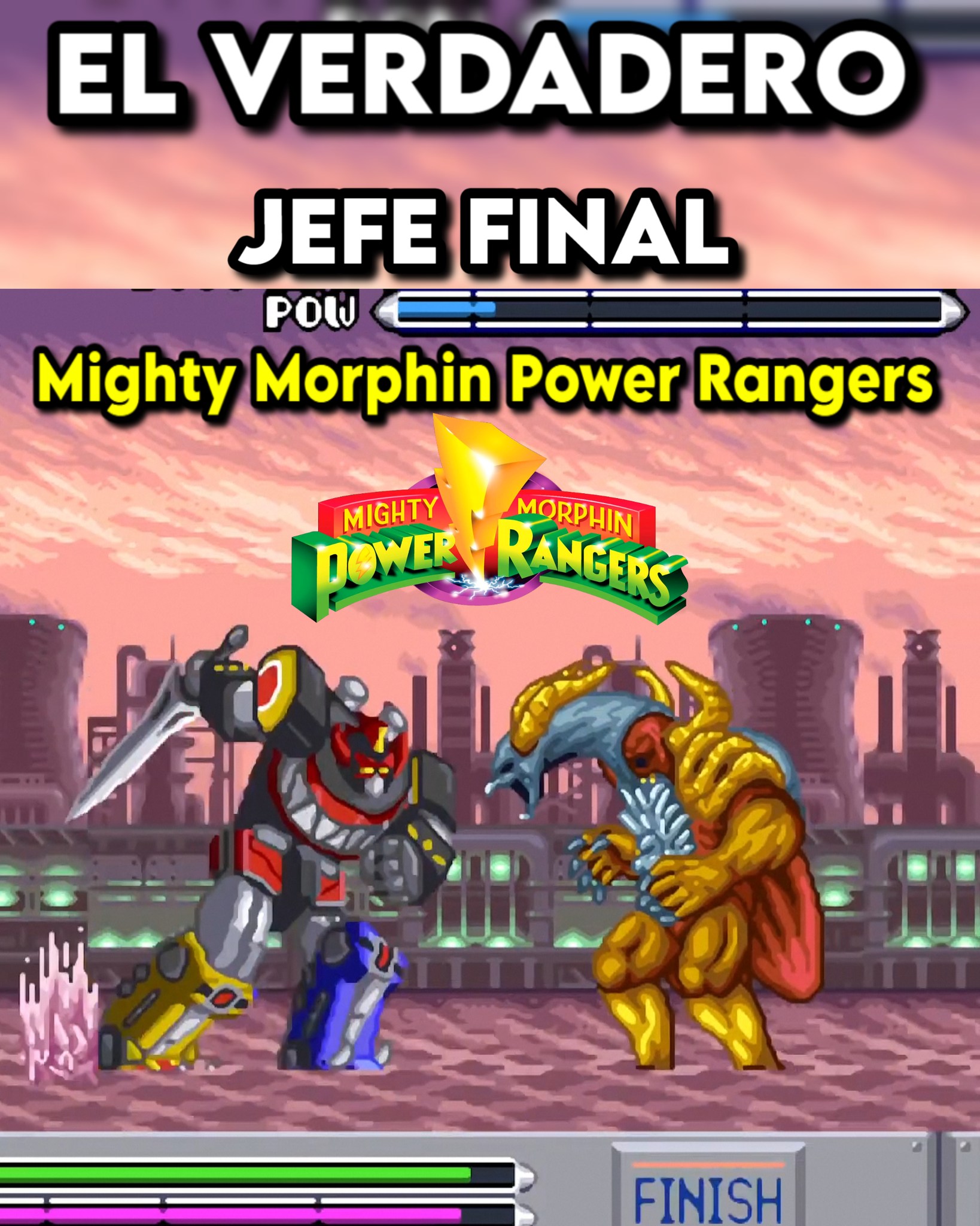 El Verdadero Jefe Final de Powers Rangers SNES, estabas en la Luna ...
