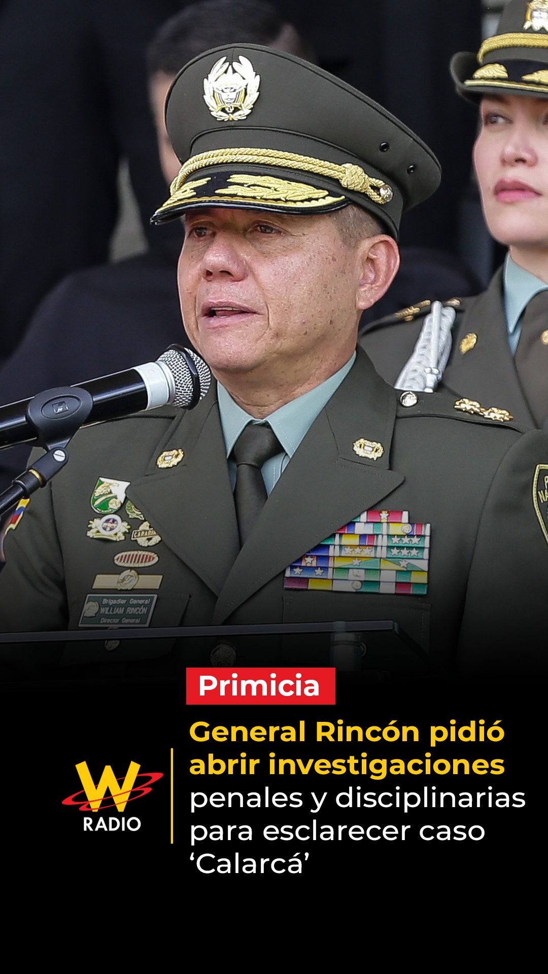 El director de la Policía Nacional, general William Rincón, se refirió ...