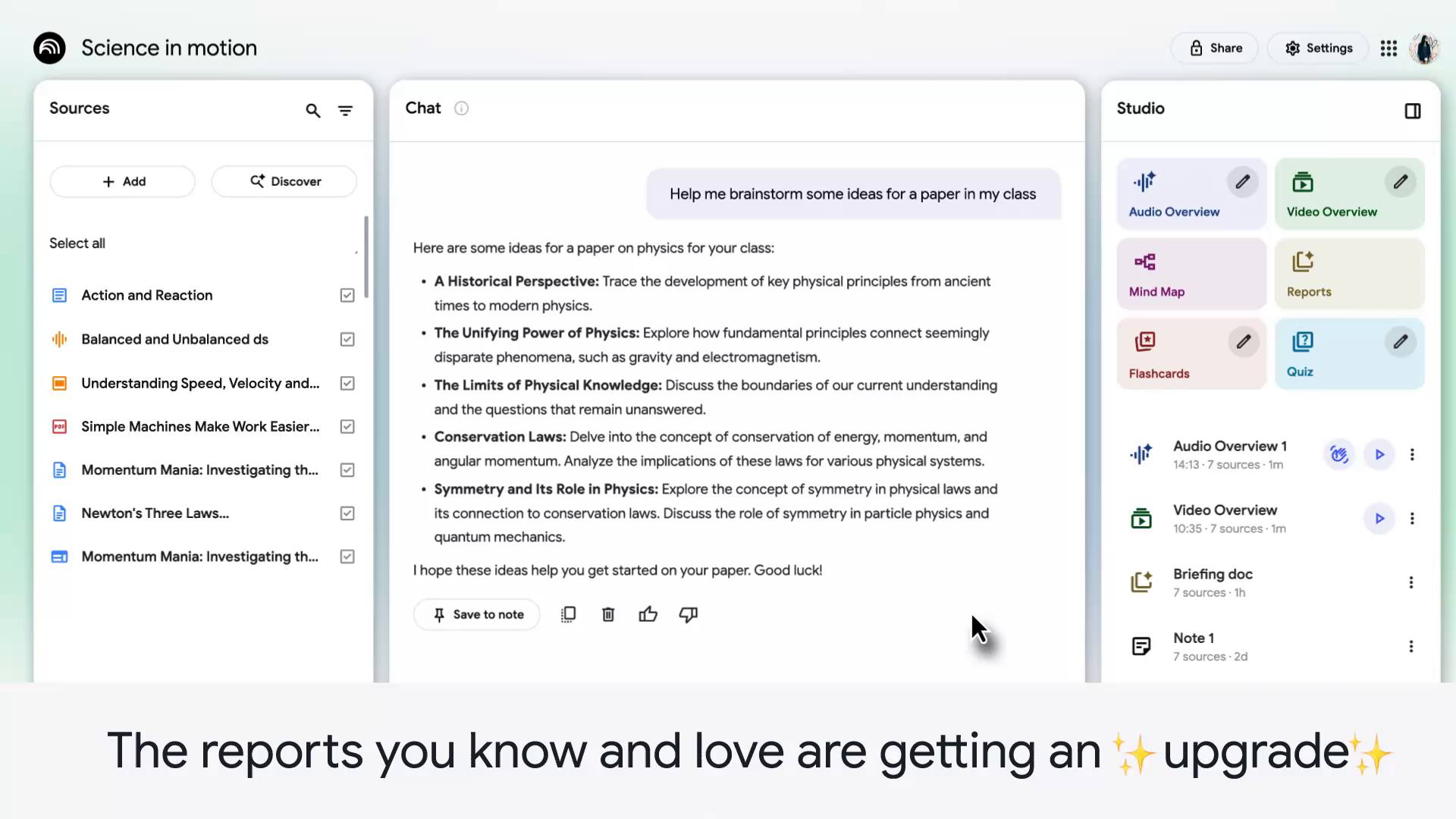 Introducing Redesigned Reports in NotebookLM! NotebookLM dynamically ...