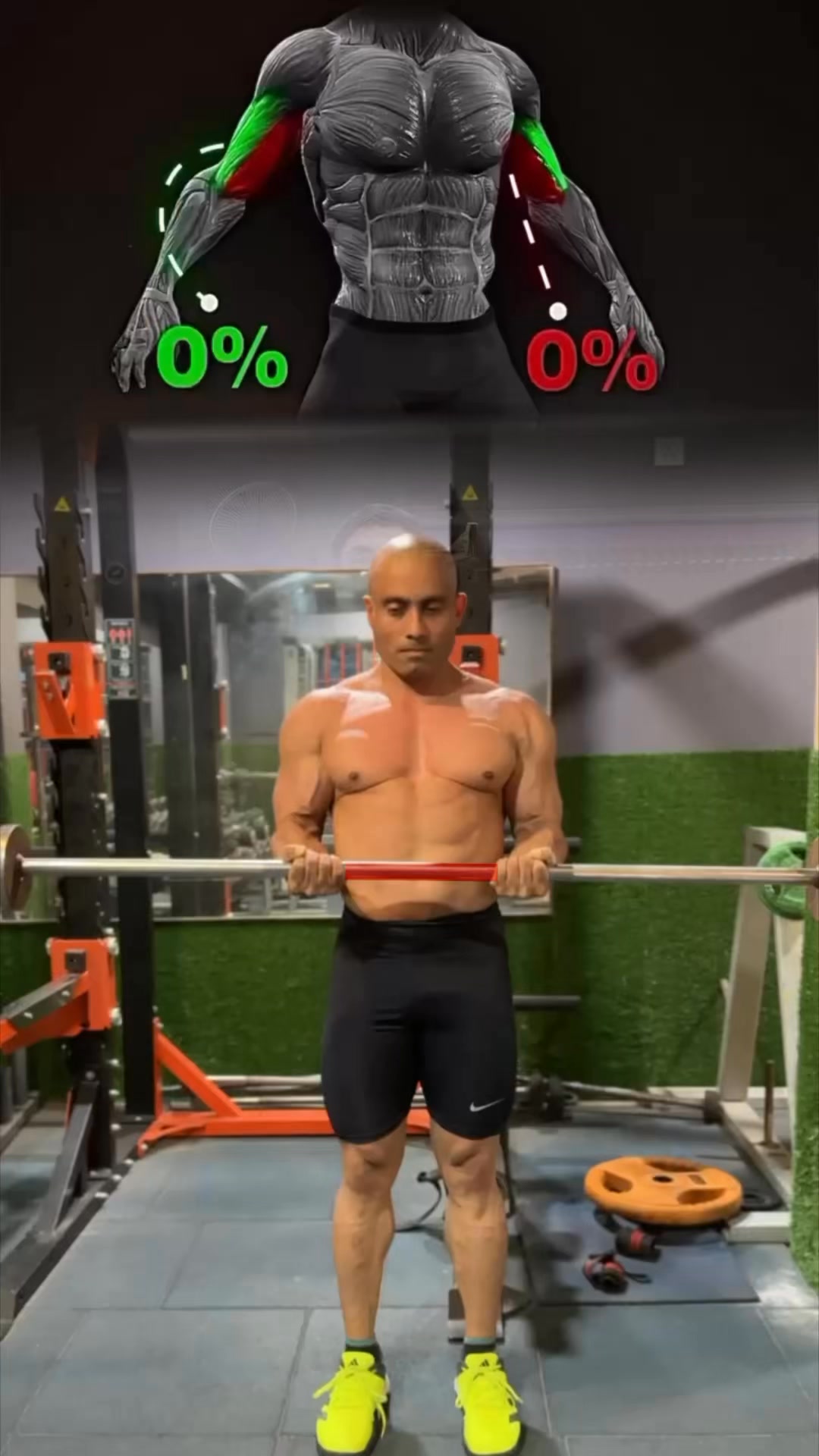 The width of your grip during biceps curls can influence which head of ...