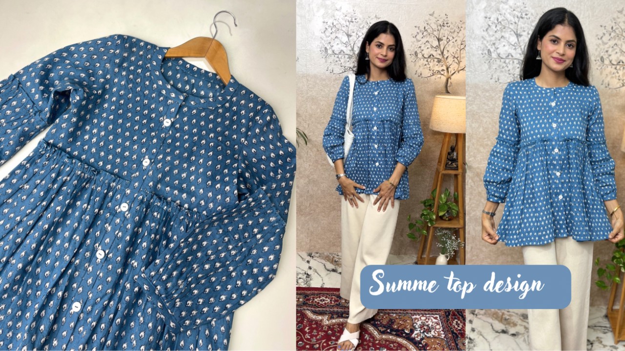 summer Top Design/Comfortable & Elegant Top Cutting and Stitching # ...