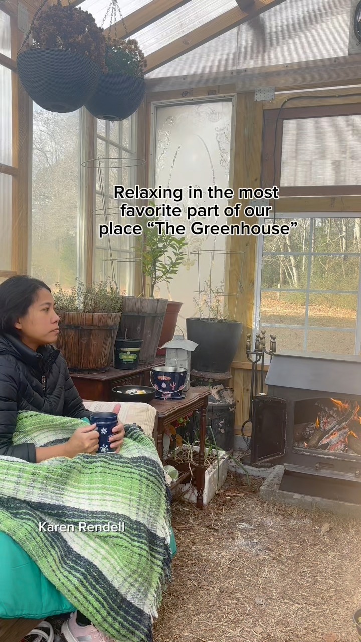 Relaxing in the most favorite part of our place “The Greenhouse” # ...
