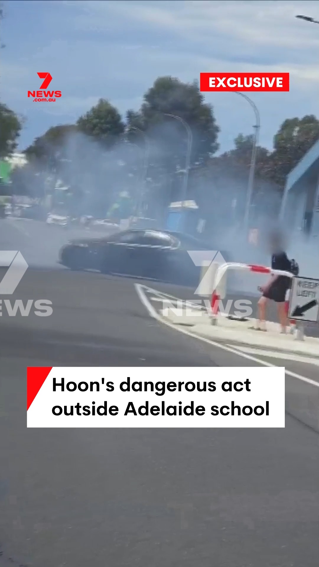 EXCLUSIVE: A hoon driver's dangerous antics outside a school during ...