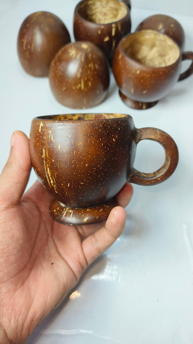 ☆値下げしました☆ココナッツシェルTEA/COFFEE用カップ 手作り I Turned a Coconut Shell Into a Beautiful Tea Cup! 🥥☕ Don't