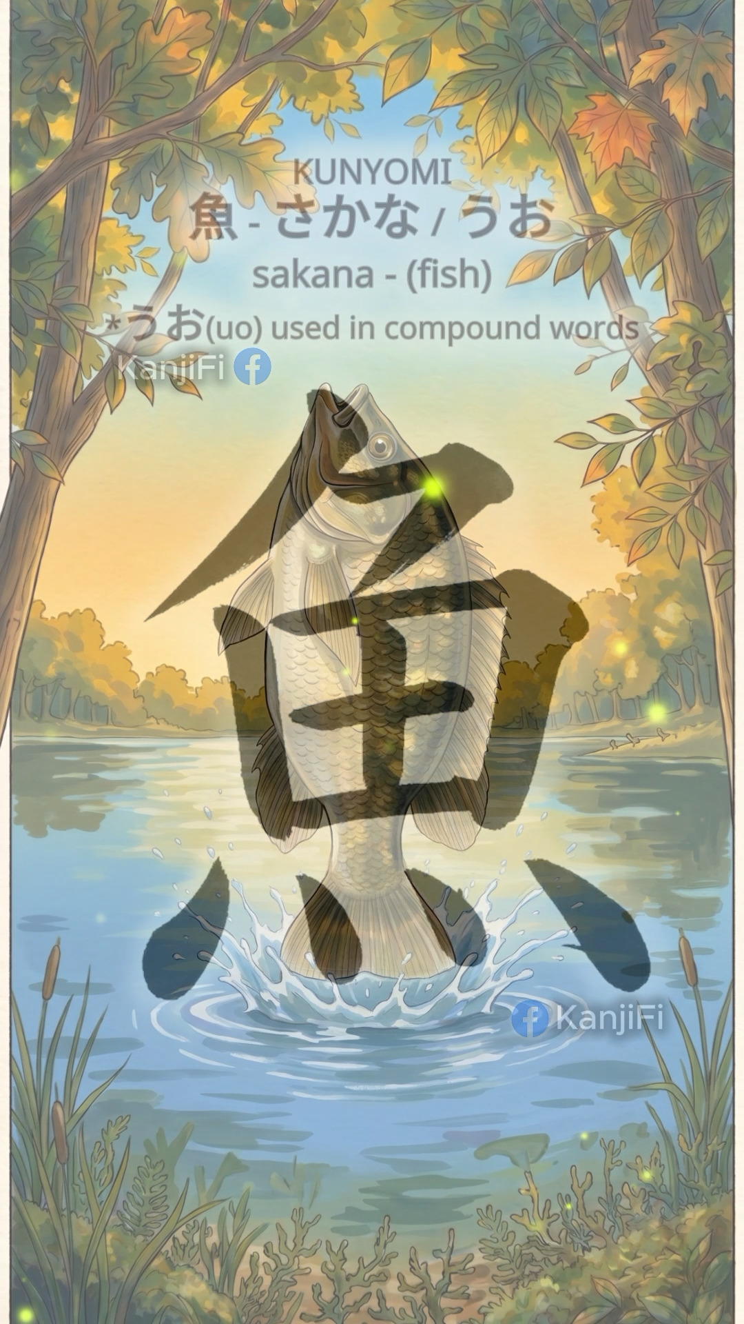 What is the Japanese kanji for fish?