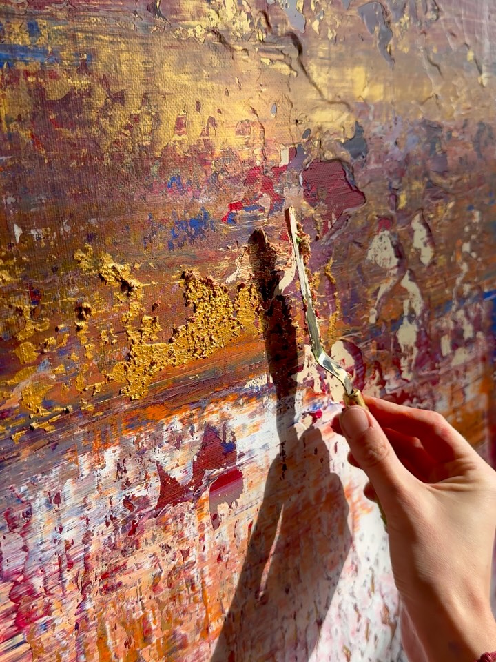 Work in progress ✨Adding the final layers to a bright, colorful