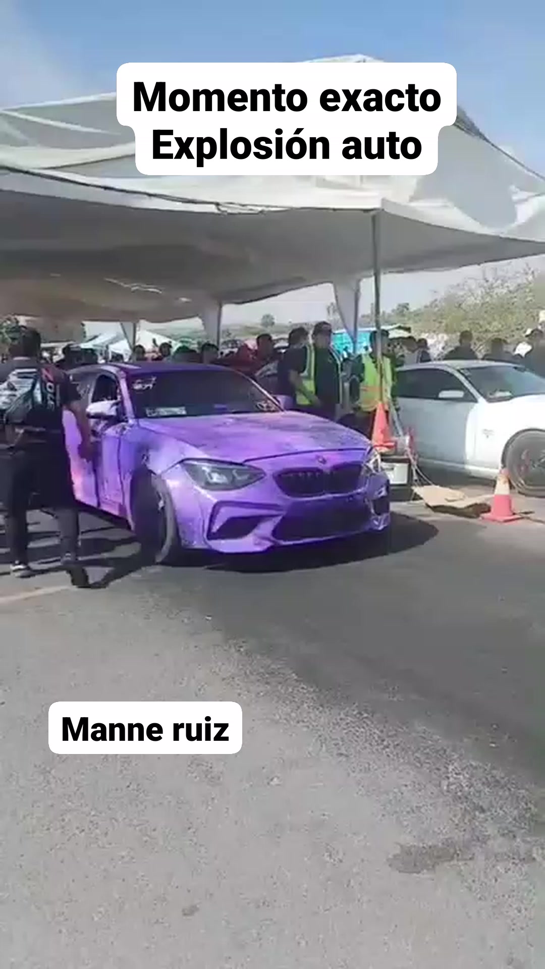 Manne Ruiz momento exacto Explosión de Auto Arrancones Villa progreso ...
