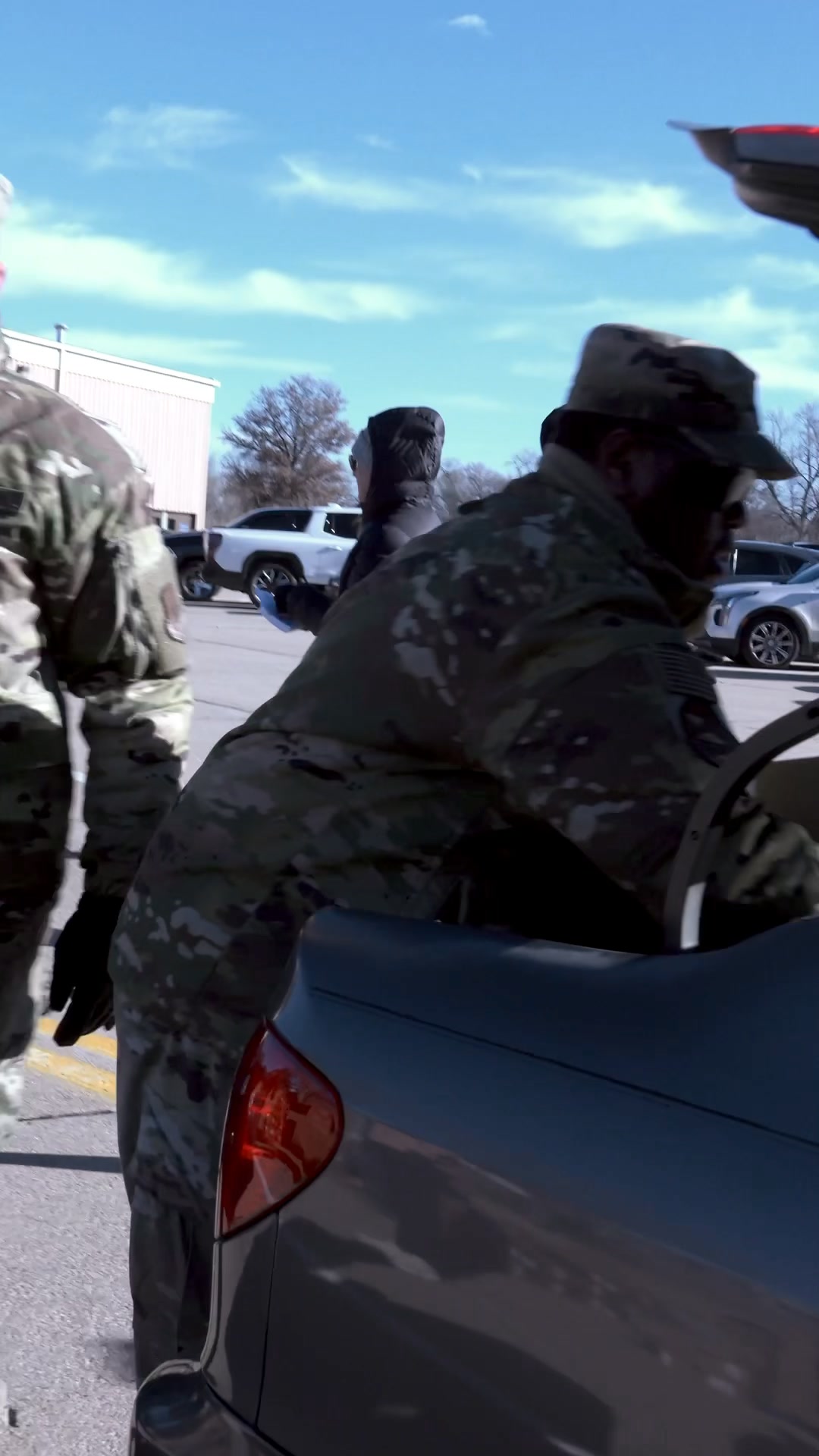 Col. Aaron Gray, 55th Wing commander, and CMSgt Andrew Small, 55th Wing ...